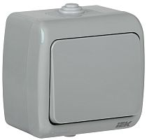 Выключатель накладной IEK Aquatic ВС-20-1-0-А 1-кл. IP54 серый картинка